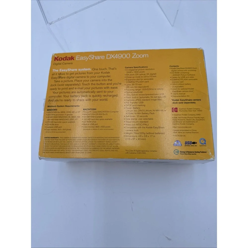 Kodak EasyShare DX4900 Camera Software, Accessories, Guides,‎ tested and working